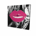 Fondo 12 x 12 in. Pink Glossy Lips-Print on Canvas FO2789446